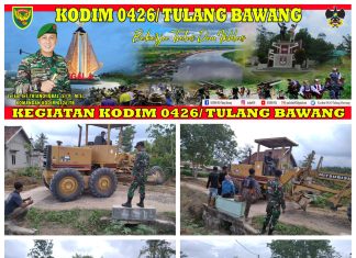Babinsa Koramil 426-04 Banjar Agung Monitoring Perbaikan Jalan