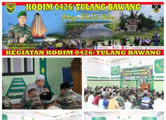 Wujud Iman Dan Taqwa, Kodim 0426 Tulang Bawang Sholat Jum’at Berjamaah Di Lanjut Doa Bersama