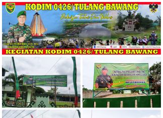 Tegaskan Netralitas Dalam Pemilu Jajaran Kodim 0426 Tulang Bawang Pasang Banner Netralitas TNI