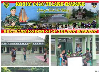 Tingkatkan Kemampuan Fisik, Prajurit Kodim 0426 Tulang Bawang Laksanakan Apel Pagi Di Lanjutkan Lari Aerobik