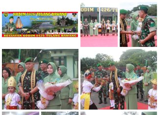 Komandan Kodim 0426 Tulang Bawang Gelar Tradisi Penyambutan Calon Komandan Kodim Baru