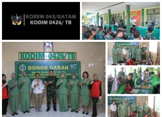 Memperingati HUT Persit Kartika Chandra Kirana Ke-78 TA 2024. Kodim 0426 Tulang Bawang Gelar Aksi Donor Darah