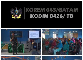 Satgas Kodim 0426/Tulang Bawang Gelar Kegiatan Penyuluhan Bahaya Teroris dan Paham Radikal di Desa Sungai Badak