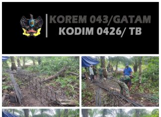Pembangunan Jembatan di Desa Sungai Badak, Mesuji, Memasuki Tahap Perakitan Besi