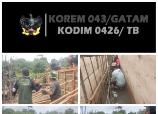 Kompak dan Gotong Royong, Satgas TMMD Kodim 0426/Tulang Bawang Percepat Pembangunan Jembatan