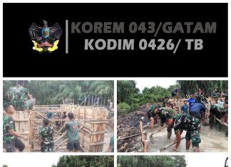 Pembangunan Jembatan Desa Sungai Badak Terus Berlanjut Satgas TMMD Kodim 0426 Tulang Bawang Terus Lakukan Pengecoran