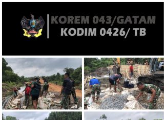 Semangat Satgas TMMD Kodim 0426 Tulang Bawang Tak Padam Meski Dihadang Rawa Dan Gambut