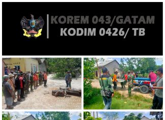 Koramil 426-02/Menggala Gerak Cepat Bantu Warga Korban Angin Puting Beliung