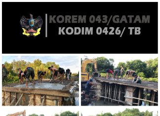 Jembatan Strategis Di Desa Sungai Badak Mendekati Penyelesaian Tahap Pengecoran