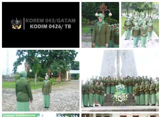Ketua Persit KCK Cabang XLlX Dim 0426/TB Pimpin Ziarah Dalam Rangka HUT Persit KCK Ke-78