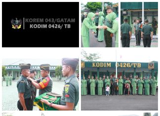 Komandan Kodim 0426 Tulang Bawang Pimpin Upacara Korp Raport Kenaikan Pangkat