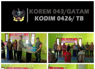 Babinsa Koramil 426-05/PA Monitoring Pendistribusian BLT DD Tahap I di Kampung Pulau Gadung