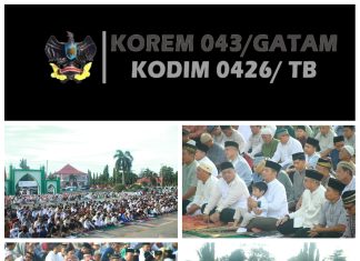 Komandan Kodim 0426 Tulang Bawang sholat Idul Fitri Bersama Bupati Dan Ribuan Masyarakat
