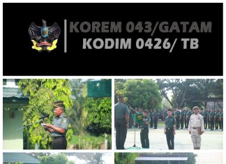 Kodim 0426/TB Melaksanakan Upacara Bendera Bulanan
