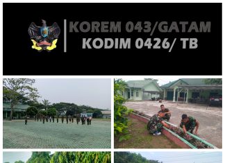 Jajaran Kodim 0426/TB Melaksanakan Apel Pagi Di Lanjutkan Kegiatan Pembersihan Pangkalan
