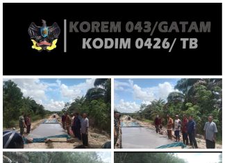 Babinsa Koramil 426-04/BA Monitoring Pendamping Pengecoran Realisasi Dana Desa