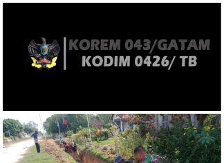 Kerja Bakti Pembuatan Talud Jalan Bentuk Kebersamaan Babinsa 426-01/SP Dan Warga Binaan