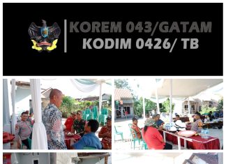 Babinsa Koramil 426-04/Banjar Agung Himbau Warga Jaga Keamanan Selama Pesta