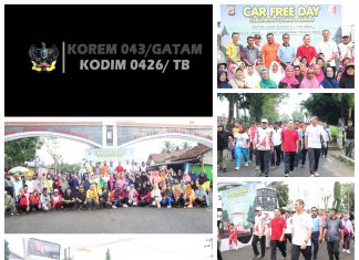 Kodim 0426/Tuba Ikut Meriahkan Car Free Day Di Tulang Bawang