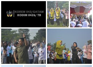 Tingkatkan Sinergitas Dandim 0426/TB Hadiri Senam Bersama Gubernur Di Kabupaten Tulang Bawang