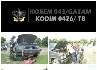 Tim Harpal Cek Kendaraan Dinas Militer Kodim 0426 Tulang Bawang