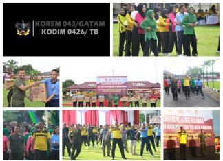 Dandim 0426/TB Hadiri Olahraga Bersama TNI-POLRI Sambut HUT Bhayangkara Ke-78