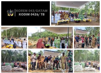 Kodim 0426 Tulang Bawang melaksanakan kegiatan Bedah Rumah warga kurang mampu