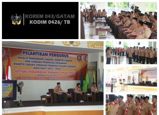 Dandim Tuba Hadiri Pelantikan Mabicap, Kwarcab dan LPK Gerakan Pramuka