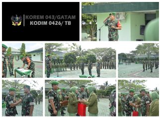 Korps Raport Penyerahan Jabatan Danramil dan Perwira Kodim 0426/TB, Purna Tugas dan Pindah Satuan Berlangsung Khidmat