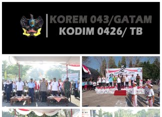 Danramil 426-02/Menggala Hadiri Pelepasan Lomba Gerak Jalan Tingkat, SD, SMP, SMA, SMK, Dalam Rangka Memperingati HUT RI Ke-79