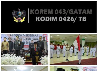 Dandim 0426 Tulang Bawang Mengahadiri Pengukuhan Paskibraka Dalam Rangka HUT RI Ke-79 TA. 2024