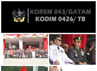 Dandim 0426 TB Menghadiri Upacara Pengibaran Bendera Merah Putih Dalam Rangka HUT RI Ke-79 TA. 2024