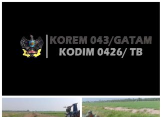 Dukung Ketahanan Pangan, Babinsa Koramil 426-05 PA/Penawar Aji Bantu Petani Penyemprotan Tanaman Padi