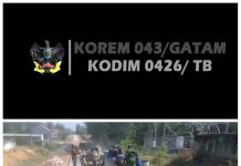 Babinsa Koramil 426-01/Simpang Pematang Monitoring Pembangunan Jalan Rabat Beton