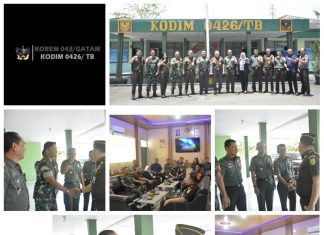 Dandim 0426/TB, Sambut Dengan Hangat Silaturahmi Kajari Tuba Kemakodim