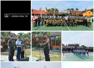 Kodim 0426 Tulang Bawang Gelar Lomba PBB Tingkah SLTA Dan SLTP Dalam Rangka HUT TNI Ke-79