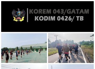 Prajurit Kodim 0426/TB, Tingkatkan Imunitas Tubuh Melalui Lari Aerobik