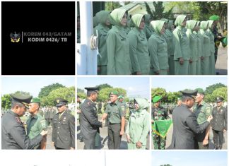 Kodim 0426 Tulang Bawang, Menggelar Acara Pelantikan Kenaikan Pangkat Periode 01 Oktober 2024