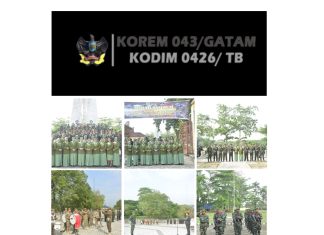 Kodim 0426/TB, Gelar Ziarah Dan Tabur Bunga Dalam Rangka Peringatan HUT TNI Ke-79 TA.2024