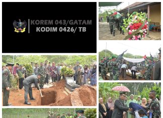 Dandim 0426/TB, Jadi Irup Pemakaman Secara Militer Almarhum Sertu Winarno