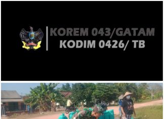 Babinsa 426-05/PA, Bantu Petani Jemur Padi Pasca Panen