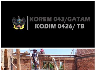 Cepat Dan Semangat, Babinsa 426-05/PA, Bantu Pembangunan Rumah Warga Binaan