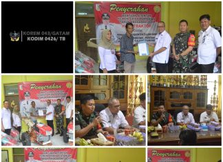 Dandim 0426/TB Hadiri Penyerahan Bantuan Alsintan Ke Poktan di Tulang Bawang