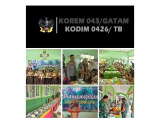 Kodim 0426/TB, Gelar Dapur Masuk Sekolah, Dalam Rangka Menurunkan Angka Stunting