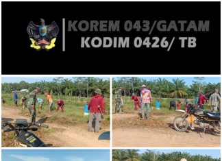 Babinsa Koramil 426-05/PA, Gotong Royong Bersama Warga Binaan