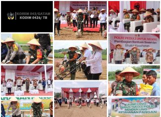 Dandim 0426 TB Hadiri Launching Gugus Tugas Polri Dukung Ketahanan Pangan