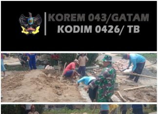Hadir Ditengah Masyarakat Babinsa Koramil 426-05/PA, Bantu Warga Buat Talud