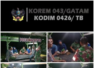 Babinsa Koramil 426-03 Rawajitu Cek Kesiapan Ronda Malam Di Pos Siskamling