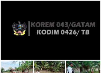 Bergerak Bersama Rakyat, Babinsa 426-01/SP, Gotong Royong Timbun Bahu Jalan