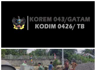 Babinsa 426-03/Rawajitu, Melaksanakan Gotong Royong Pengecoran Jalan